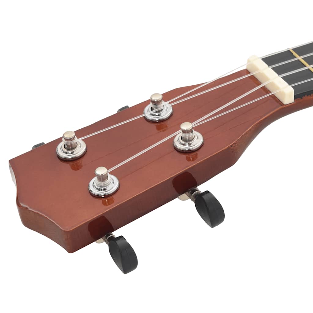 Soprano Ukulele Set with Bag for Kids Dark Wood 21"