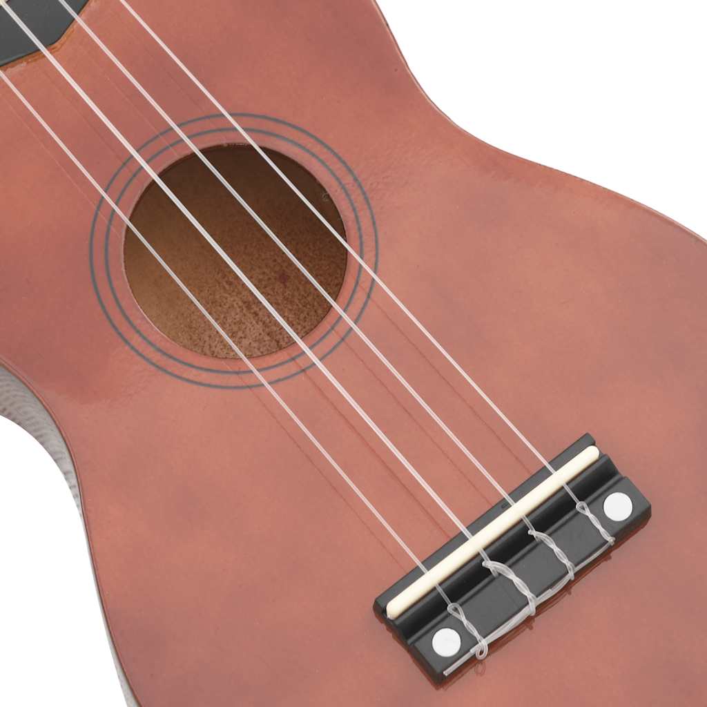 Soprano Ukulele Set with Bag for Kids Dark Wood 21"