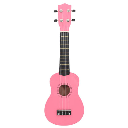 Soprano Ukulele Set with Bag for Kids Pink 21"