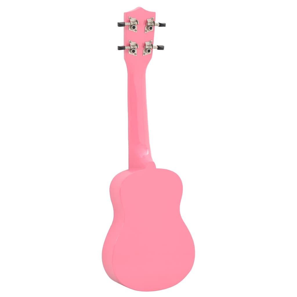 Soprano Ukulele Set with Bag for Kids Pink 21"