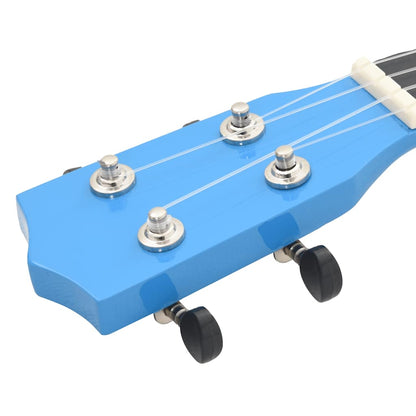 Soprano Ukulele Set with Bag for Kids Baby Blue 21"