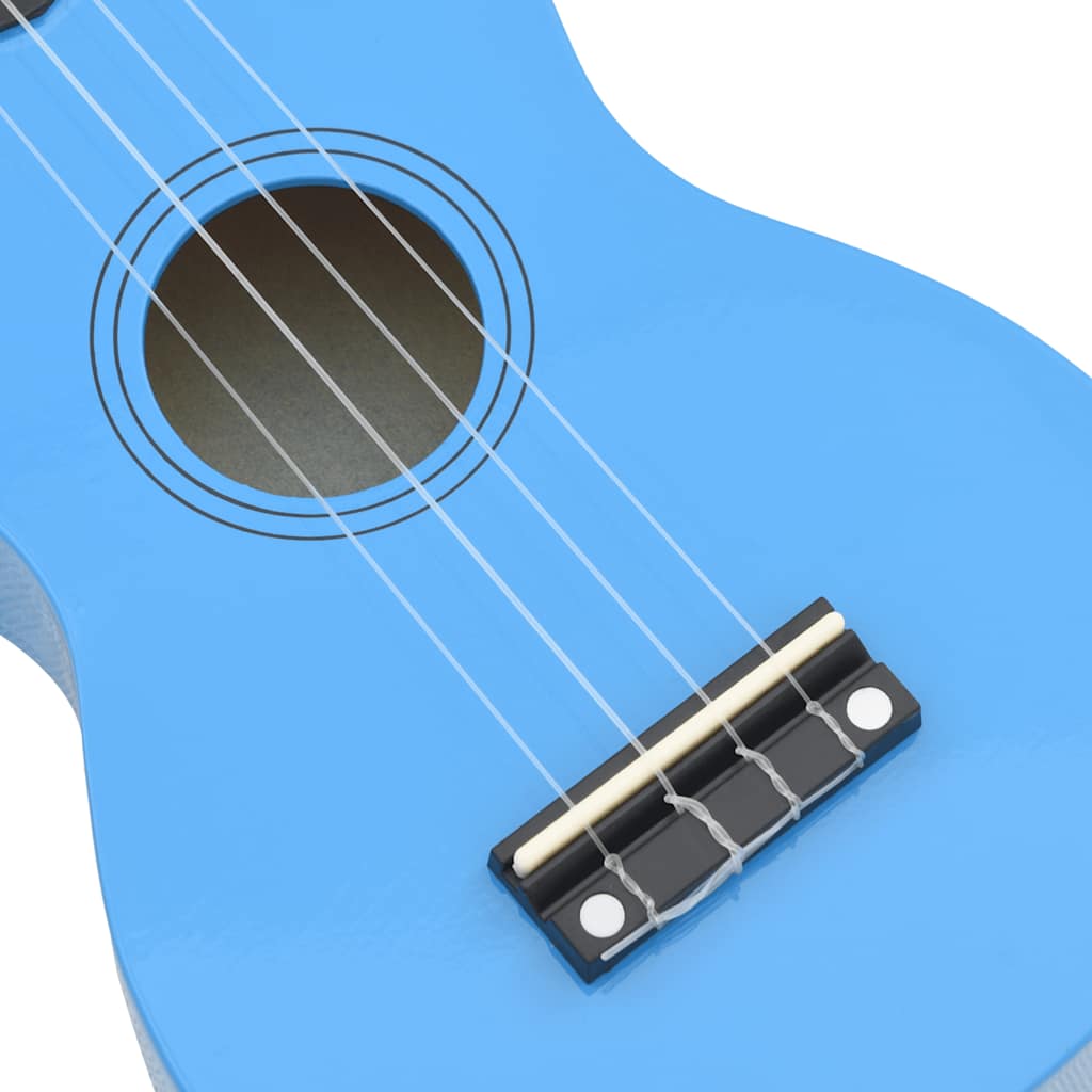 Soprano Ukulele Set with Bag for Kids Baby Blue 21"