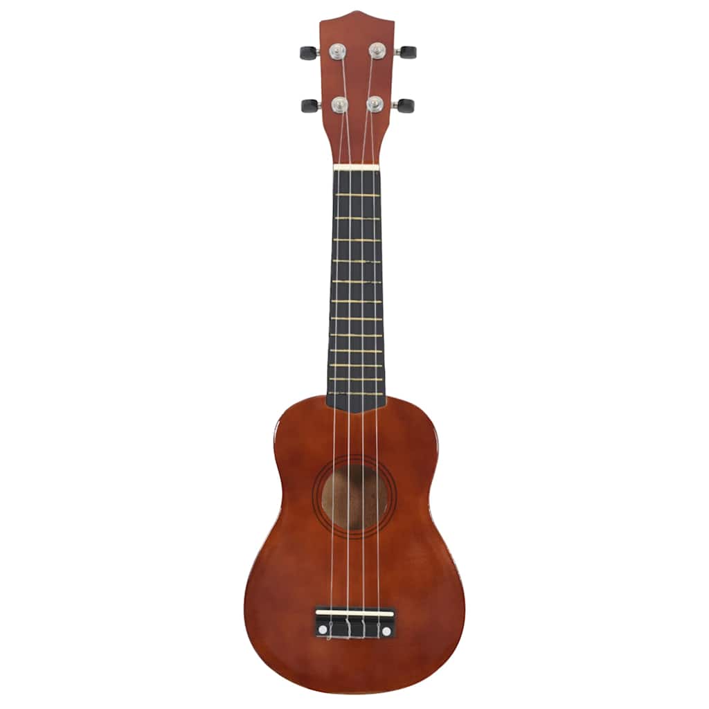 Soprano Ukulele Set with Bag for Kids Dark Wood 23"