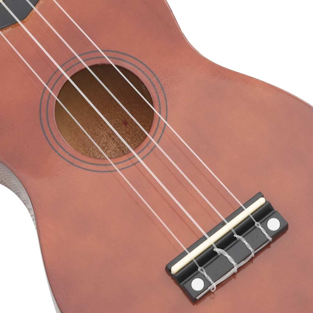 Soprano Ukulele Set with Bag for Kids Dark Wood 23"