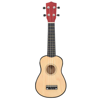 Soprano Ukulele Set with Bag for Kids Light Wood 23"