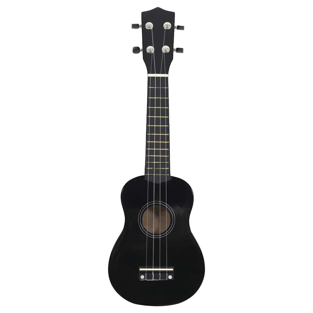 Soprano Ukulele Set with Bag for Kids Black 23"