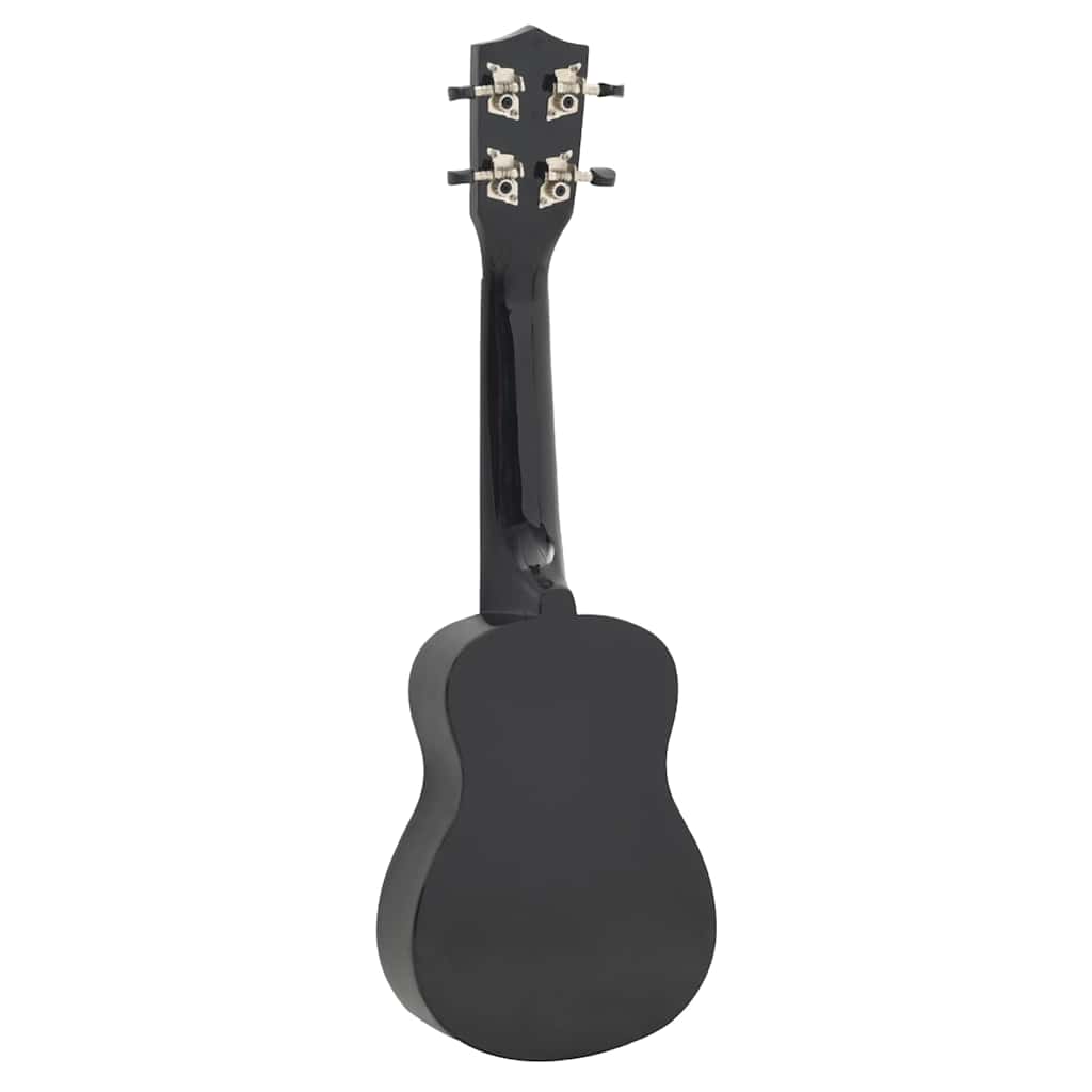 Soprano Ukulele Set with Bag for Kids Black 23"