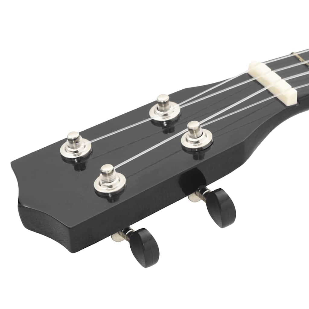Soprano Ukulele Set with Bag for Kids Black 23"