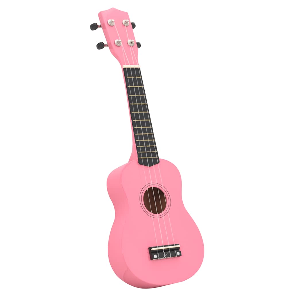 Soprano Ukulele Set with Bag for Kids Pink 23"