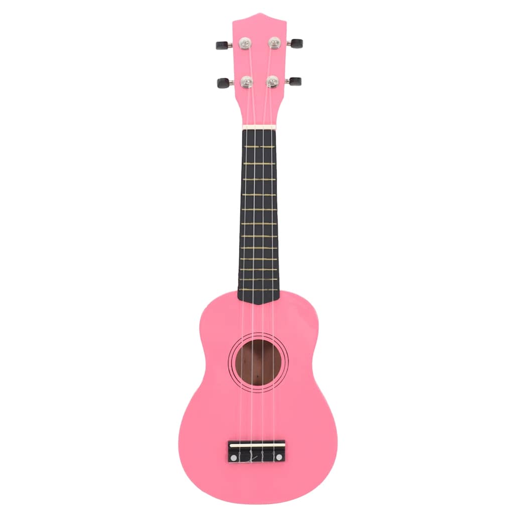 Soprano Ukulele Set with Bag for Kids Pink 23"