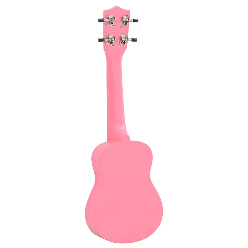 Soprano Ukulele Set with Bag for Kids Pink 23"