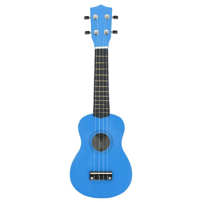 Soprano Ukulele Set with Bag for Kids Baby Blue 23"