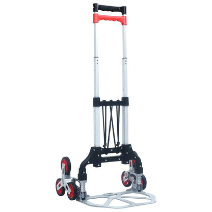 Foldable Stair Transport Trolley 70 kg Aluminium Sliver