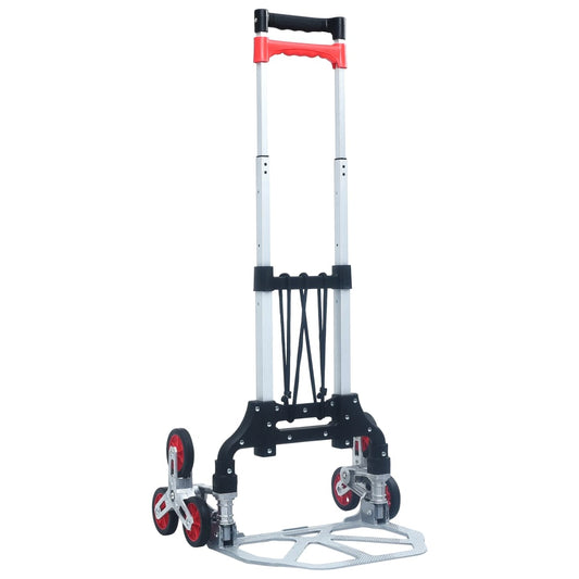 Foldable Stair Transport Trolley 70 kg Aluminium Sliver