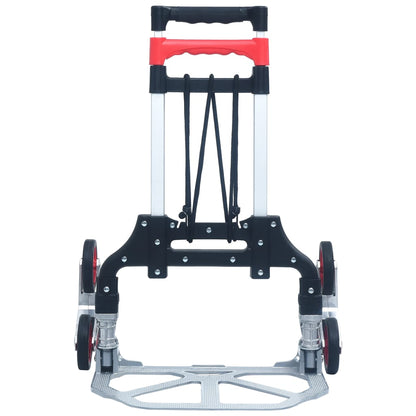Foldable Stair Transport Trolley 70 kg Aluminium Sliver