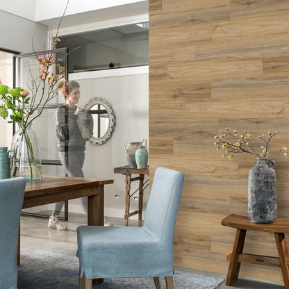 Wood Look Planks Natural Oak Latte Brown