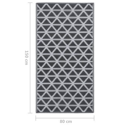 Outdoor Carpet ARAKIL Black 80x150 cm PP
