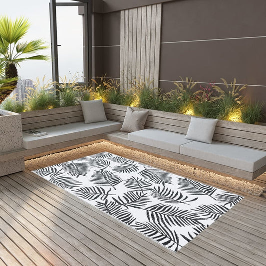 Outdoor Carpet ARAKIL White and Black 80x150 cm PP