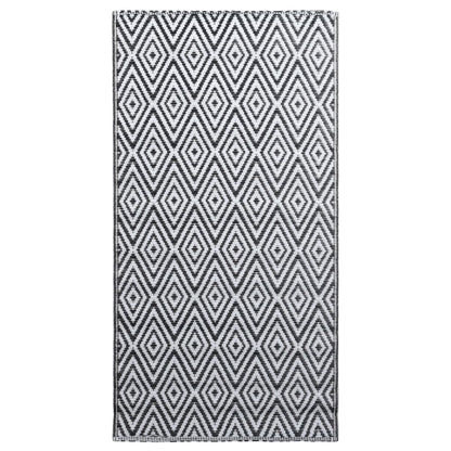 Outdoor Carpet ARAKIL White and Black 80x150 cm PP