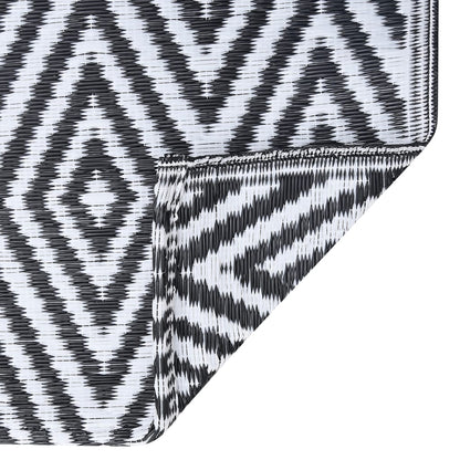 Outdoor Carpet ARAKIL White and Black 80x150 cm PP