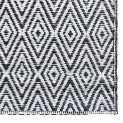 Outdoor Carpet ARAKIL White and Black 160x230 cm PP