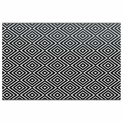 Outdoor Carpet ARAKIL White and Black 190x290 cm PP