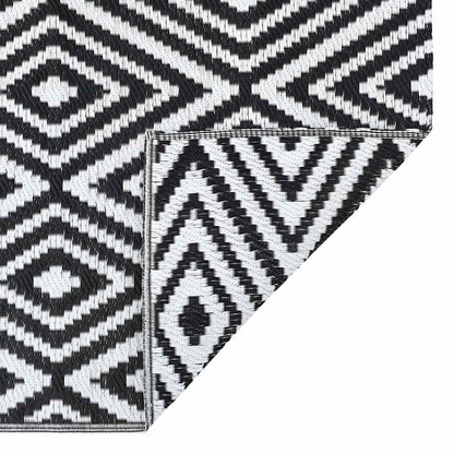 Outdoor Carpet ARAKIL White and Black 190x290 cm PP