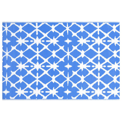 Outdoor Carpet ARAKIL Blue and White 80x150 cm PP