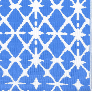 Outdoor Carpet ARAKIL Blue and White 80x150 cm PP