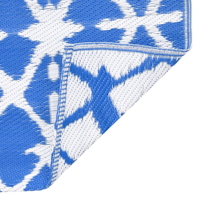 Outdoor Carpet ARAKIL Blue and White 80x150 cm PP