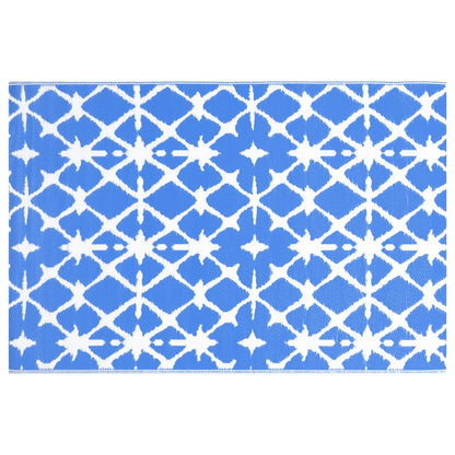 Outdoor Carpet ARAKIL Blue and White 120x180 cm PP