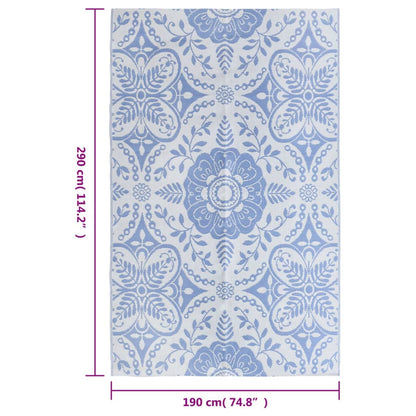 Outdoor Carpet ARAKIL Baby Blue 190x290 cm PP
