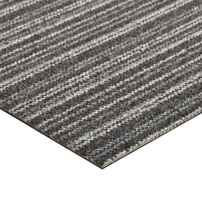 Carpet Floor Tiles 20 pcs 5 m² 50x50 cm Striped Anthracite