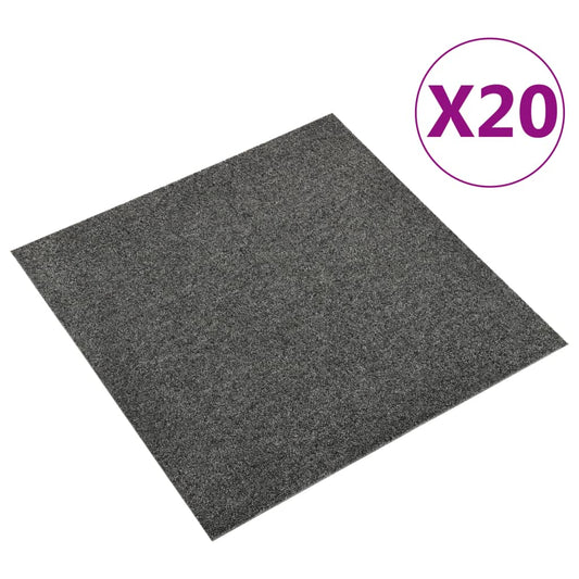 Carpet Floor Tiles 20 pcs 5 m² 50x50 cm Anthracite