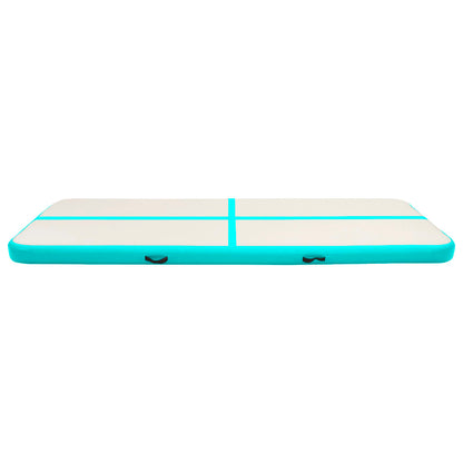 Inflatable Gymnastics Mat with Pump 300x100x15 cm PVC Green