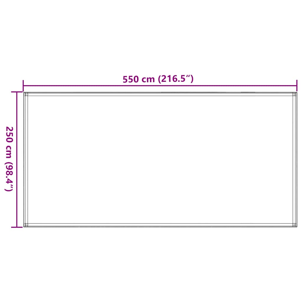 Tent Carpet 250x550 cm Dark Green HDPE