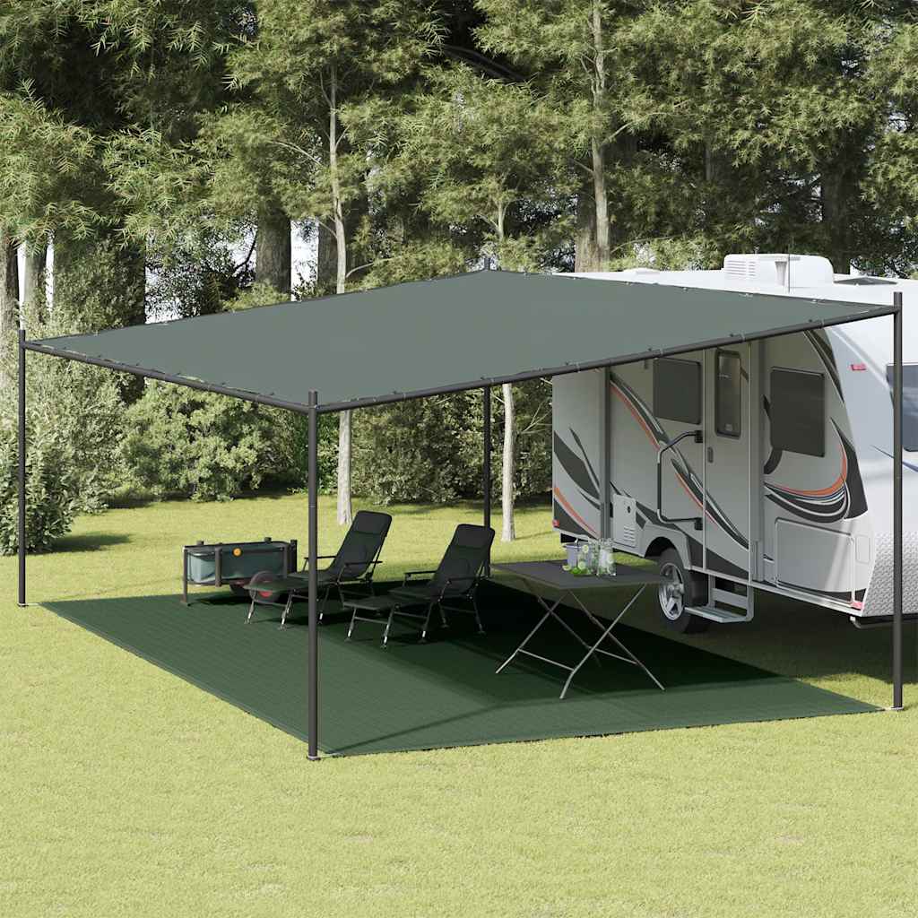 Tent Carpet 400x700 cm Dark Green HDPE