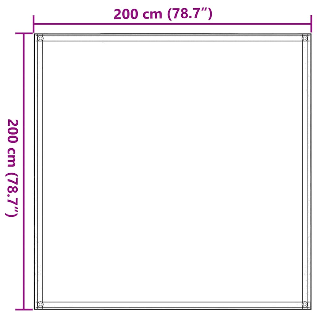 Tent Carpet 200x200 cm Brown