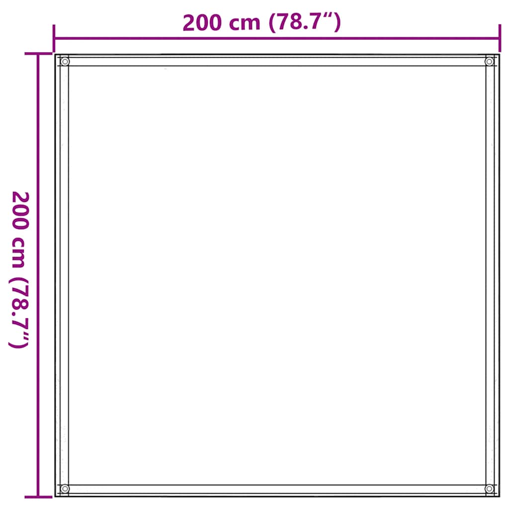 Tent Carpet 200x200 cm Anthracite and White