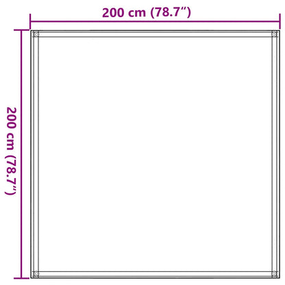 Tent Carpet 200x200 cm Anthracite and White