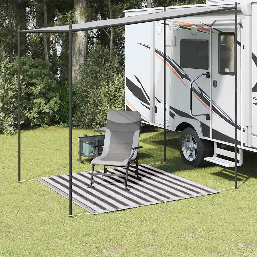 Tent Carpet 200x200 cm Anthracite and White