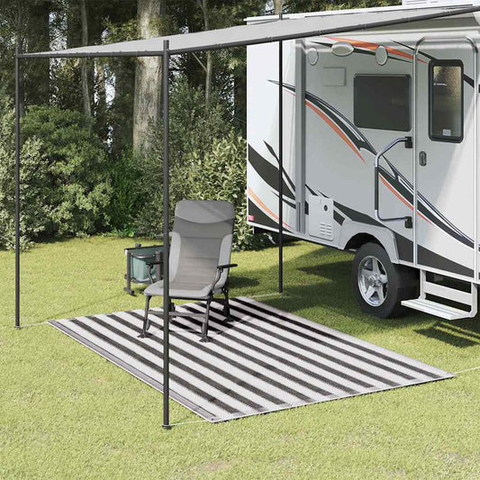 Tent Carpet 200x300 cm Anthracite and White