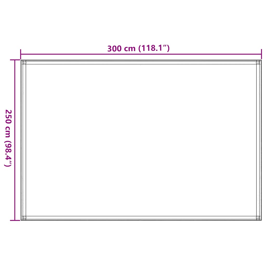 Tent Carpet 250x300 cm Anthracite and White