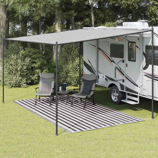 Tent Carpet 250x350 cm Anthracite and White