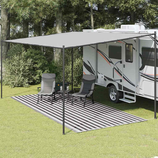 Tent Carpet 250x600 cm Anthracite and White
