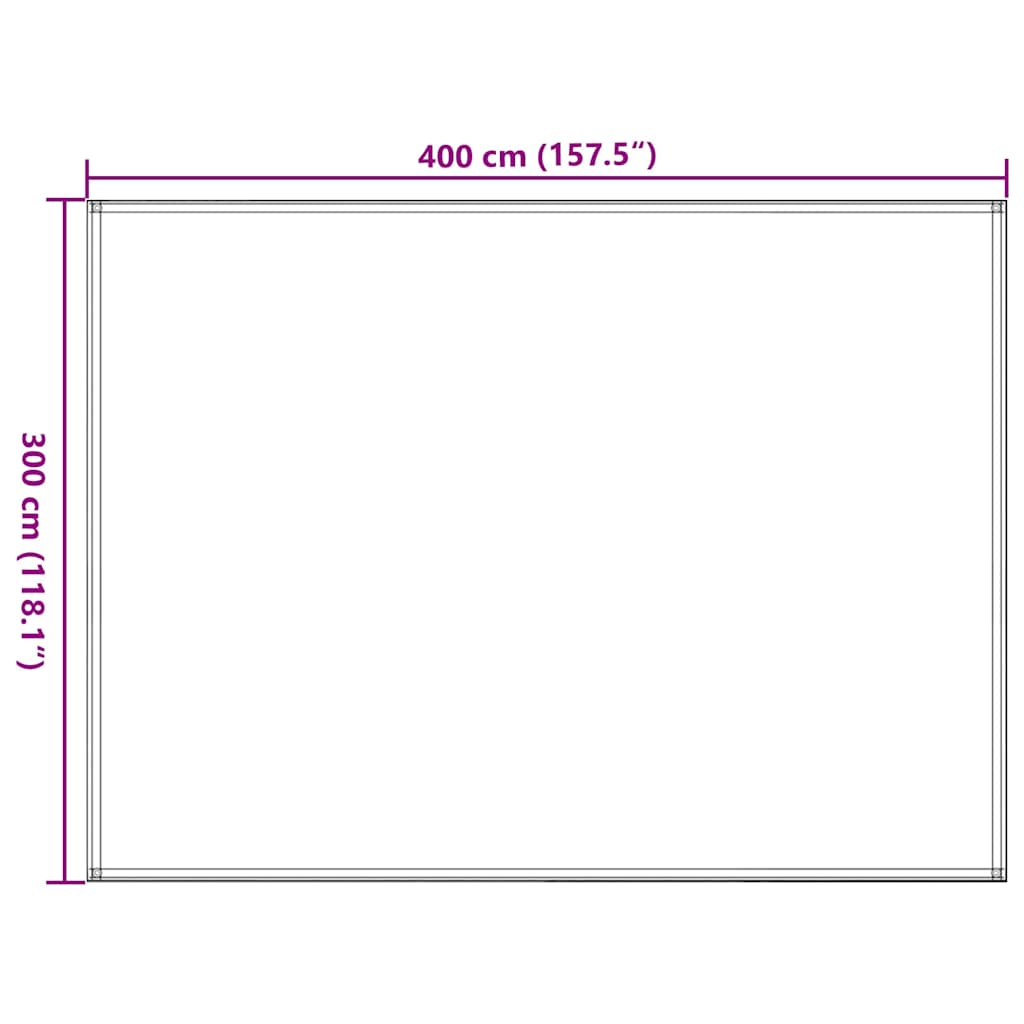 Tent Carpet 300x400 cm Anthracite and White