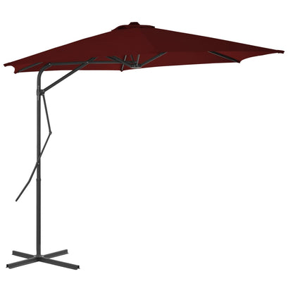Garden Parasol with Steel Pole Bordeaux Red 300x230 cm