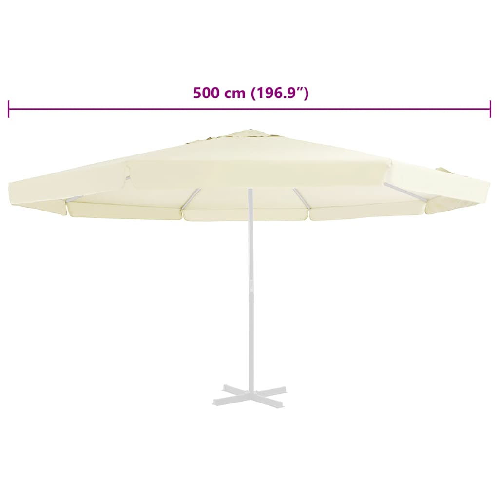 Replacement Fabric for Outdoor Parasol Sand 500 cm
