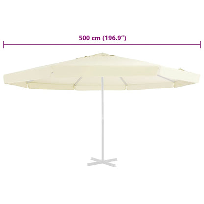 Replacement Fabric for Outdoor Parasol Sand 500 cm