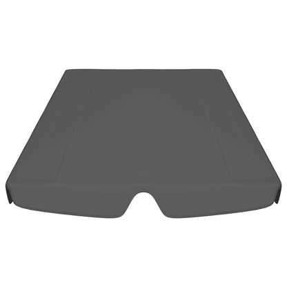 Replacement Canopy for Garden Swing Anthracite 188/168x145/110cm